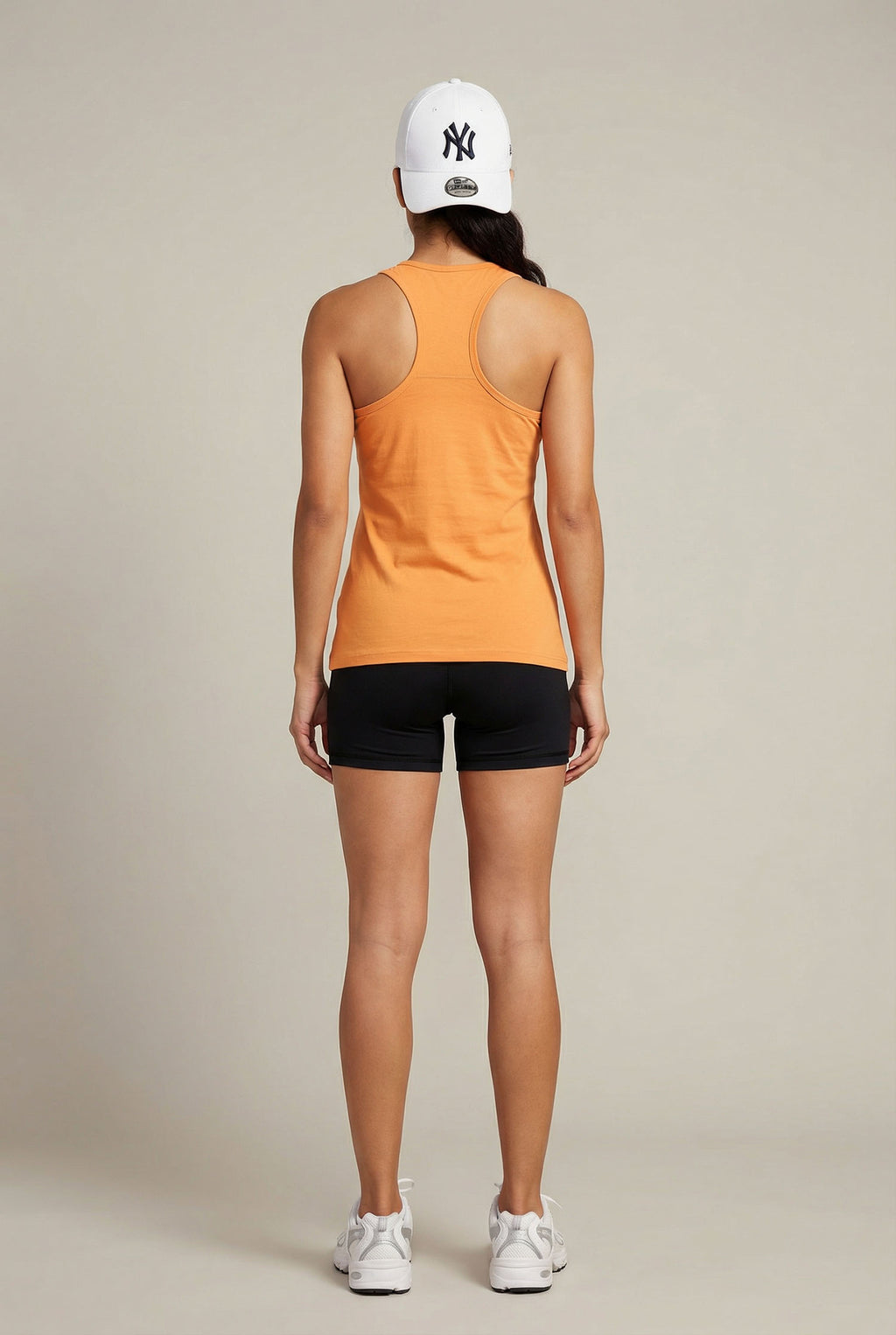 ATHLEEZ LYO.Pulse SET - ORANGE & BLACK - HIGH PERFORMANCE TANK TOP + SHORTS AUS LYOCELL