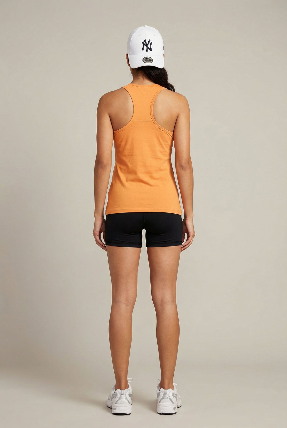 ATHLEEZ LYO.Pulse SET - ORANGE & BLACK - HIGH PERFORMANCE TANK TOP + SHORTS AUS LYOCELL