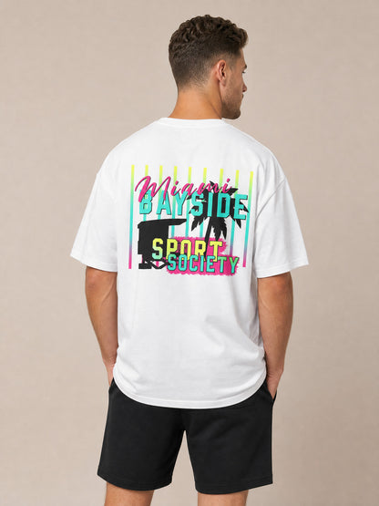 MIAMI BAYSIDE - HEAVY OVERSIZED FIT T-SHIRT AUS BIO-BAUMWOLLE